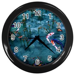 Fish Koi Carp Wall Clock (black) by Cemarart