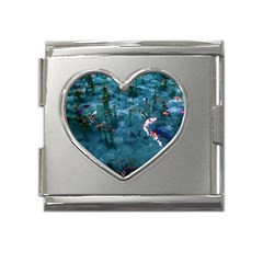 Fish Koi Carp Mega Link Heart Italian Charm (18mm) by Cemarart