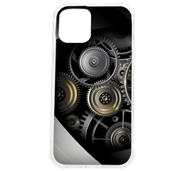 Abstract Style Gears Gold Silver Iphone 12 Pro Max Tpu Uv Print Case by Cemarart