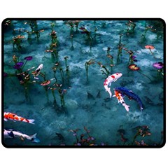 Fish Koi Carp Fleece Blanket (medium) by Cemarart