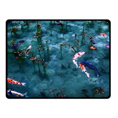 Fish Koi Carp Fleece Blanket (small) by Cemarart