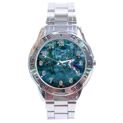 Fish Koi Carp Stainless Steel Analogue Watch by Cemarart