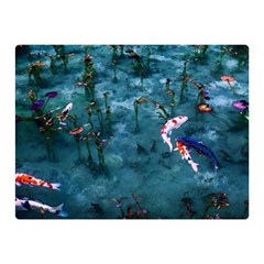 Fish Koi Carp Two Sides Premium Plush Fleece Blanket (mini) by Cemarart