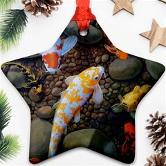 Koi Fish Clown Pool Stone Ornament (star)