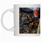 Koi Fish Clown Pool Stone White Mug Left