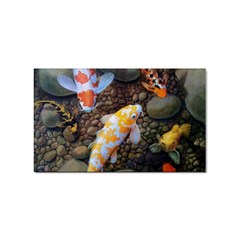 Koi Fish Clown Pool Stone Sticker (rectangular) by Cemarart