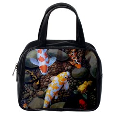 Koi Fish Clown Pool Stone Classic Handbag (one Side)