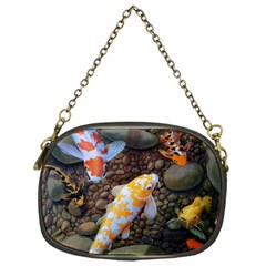 Koi Fish Clown Pool Stone Chain Purse (one Side) by Cemarart