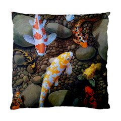 Koi Fish Clown Pool Stone Standard Cushion Case (two Sides)