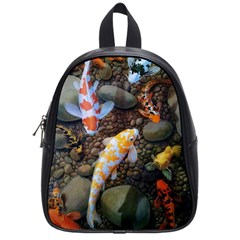 Koi Fish Clown Pool Stone School Bag (small) by Cemarart