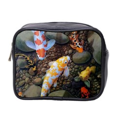 Koi Fish Clown Pool Stone Mini Toiletries Bag (two Sides) by Cemarart