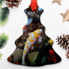 Koi Fish Clown Pool Stone Christmas Tree Ornament (two Sides)