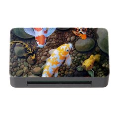 Koi Fish Clown Pool Stone Memory Card Reader With Cf by Cemarart