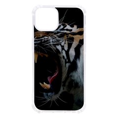 Angry Tiger Roar Iphone 13 Tpu Uv Print Case by Cemarart