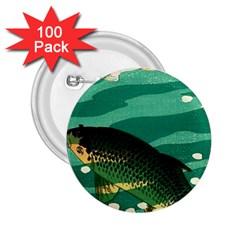 Japanese Koi Fish 2 25  Buttons (100 Pack)  by Cemarart