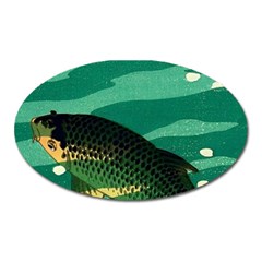 Japanese Koi Fish Oval Magnet