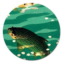 Japanese Koi Fish Magnet 5  (round)