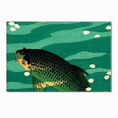 Japanese Koi Fish Postcards 5  X 7  (pkg Of 10) by Cemarart