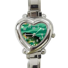 Japanese Koi Fish Heart Italian Charm Watch by Cemarart