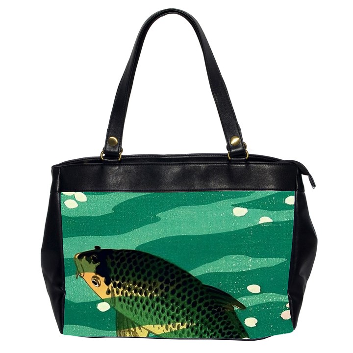 Japanese Koi Fish Oversize Office Handbag (2 Sides)