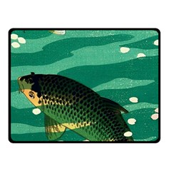 Japanese Koi Fish Two Sides Fleece Blanket (small)