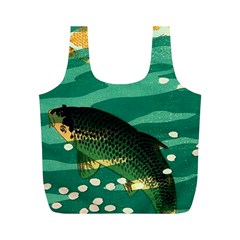 Japanese Koi Fish Full Print Recycle Bag (m) by Cemarart