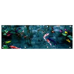 Fish Koi Carp Banner And Sign 9  X 3  by Cemarart