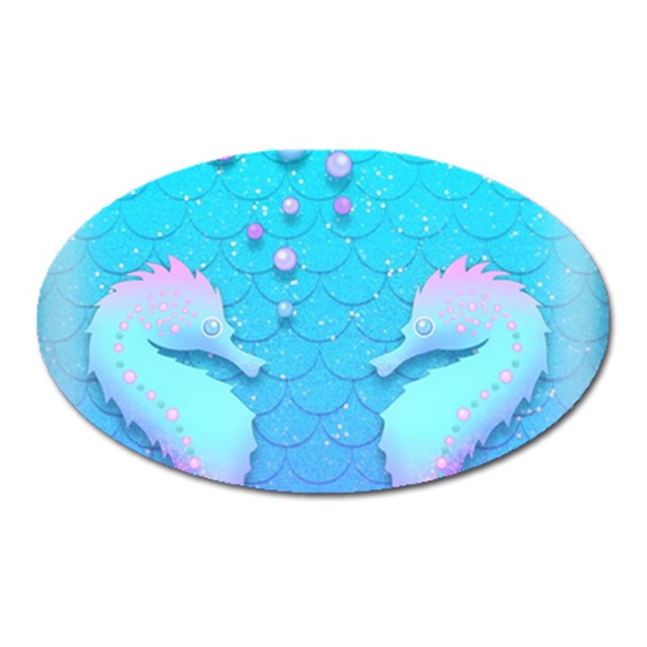 Seahorse Oval Magnet