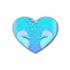 Seahorse Rubber Coaster (heart)