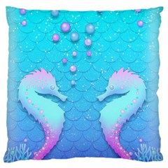 Seahorse Standard Premium Plush Fleece Cushion Case (two Sides)