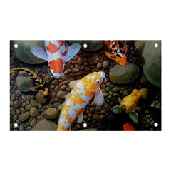 Koi Fish Clown Pool Stone Banner And Sign 5  X 3 