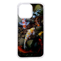 Koi Fish Clown Pool Stone Iphone 14 Pro Max Tpu Uv Print Case