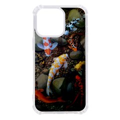 Koi Fish Clown Pool Stone Iphone 13 Pro Tpu Uv Print Case by Cemarart