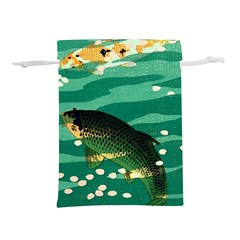 Japanese Koi Fish Lightweight Drawstring Pouch (l)