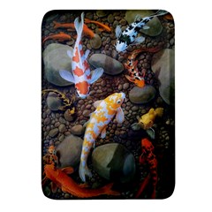 Koi Fish Clown Pool Stone Rectangular Glass Fridge Magnet (4 Pack) by Cemarart