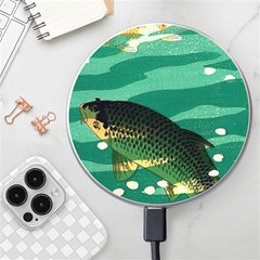 Japanese Koi Fish Wireless Fast Charger(white) by Cemarart