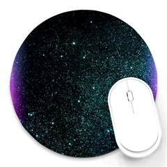 Abstract Effect Gold Led Light Pink Purple Red Round Mousepad by Cemarart