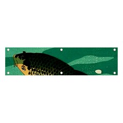 Japanese Koi Fish Banner And Sign 4  X 1 