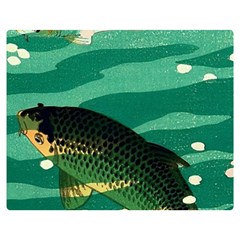 Japanese Koi Fish Premium Plush Fleece Blanket (medium) by Cemarart