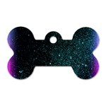 Abstract Effect Gold Led Light Pink Purple Red Dog Tag Bone (Two Sides) Front