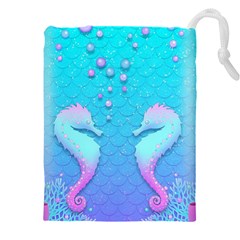 Seahorse Drawstring Pouch (5xl) by Cemarart