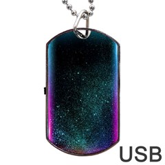 Abstract Effect Gold Led Light Pink Purple Red Dog Tag Usb Flash (one Side) by Cemarart