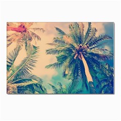 Palm Trees Beauty Nature Clouds Summer Postcards 5  X 7  (pkg Of 10) by Cemarart