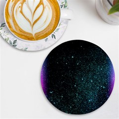 Abstract Effect Gold Led Light Pink Purple Red Uv Print Round Tile Coaster by Cemarart