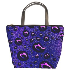 Purple Waterdrops Water Drops Bucket Bag