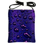 Purple Waterdrops Water Drops Shoulder Sling Bag Front