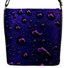 Purple Waterdrops Water Drops Flap Closure Messenger Bag (s) by Cemarart