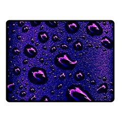 Purple Waterdrops Water Drops Two Sides Fleece Blanket (small)