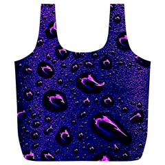 Purple Waterdrops Water Drops Full Print Recycle Bag (xl)