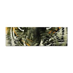 Angry Tiger Animal Broken Glasses Sticker (bumper) by Cemarart